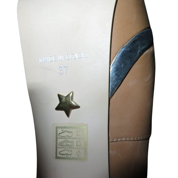 KURT GEIGER Esme Brazilian Leather Neon Spiked Platform Stilettos 37 or 7 - Picture 11 of 12